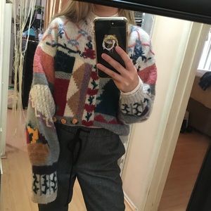 Vintage Cottagecore Sweater 100% Shetland Wool